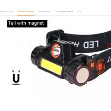 LED žibintuvėlis  su magnetu ir USB